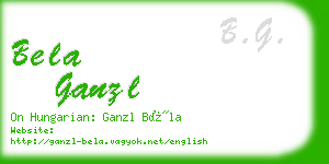 bela ganzl business card